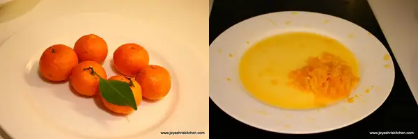 Clean the oranges