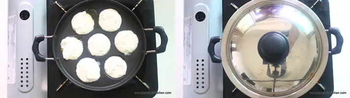 Cook the paniyarams