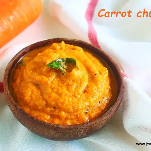 carrotchutneyrecipe Jeyashri's Kitchen