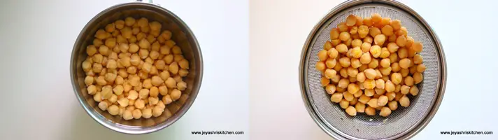 Channa sundal recipe with sundal podi