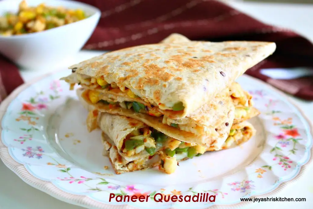 Paneer quesadilla 