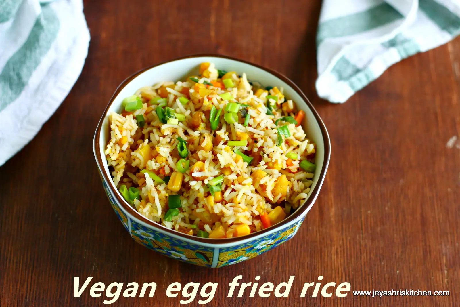Vegan egg fried rice
