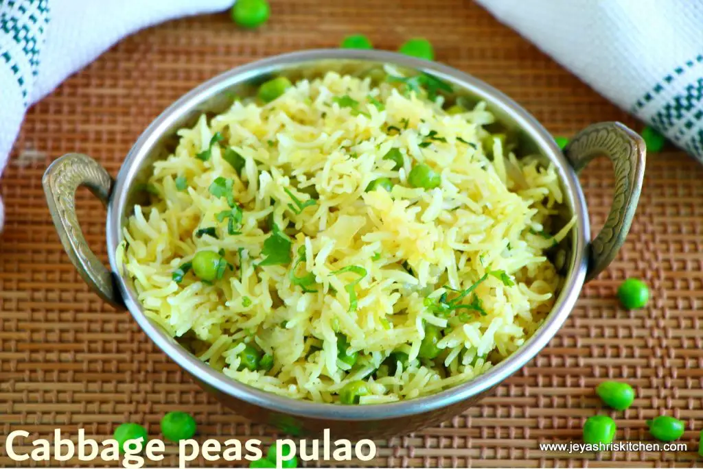 cabbage peas pulao