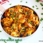 Aloo spring onion bhaji