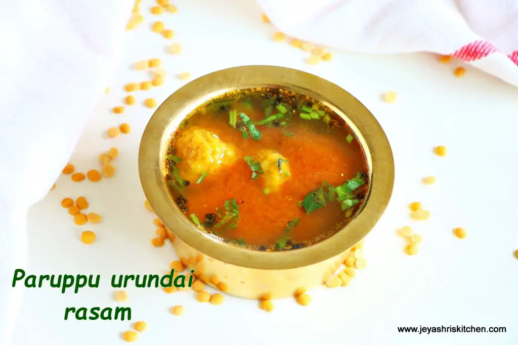 Paruppu urundai rasam