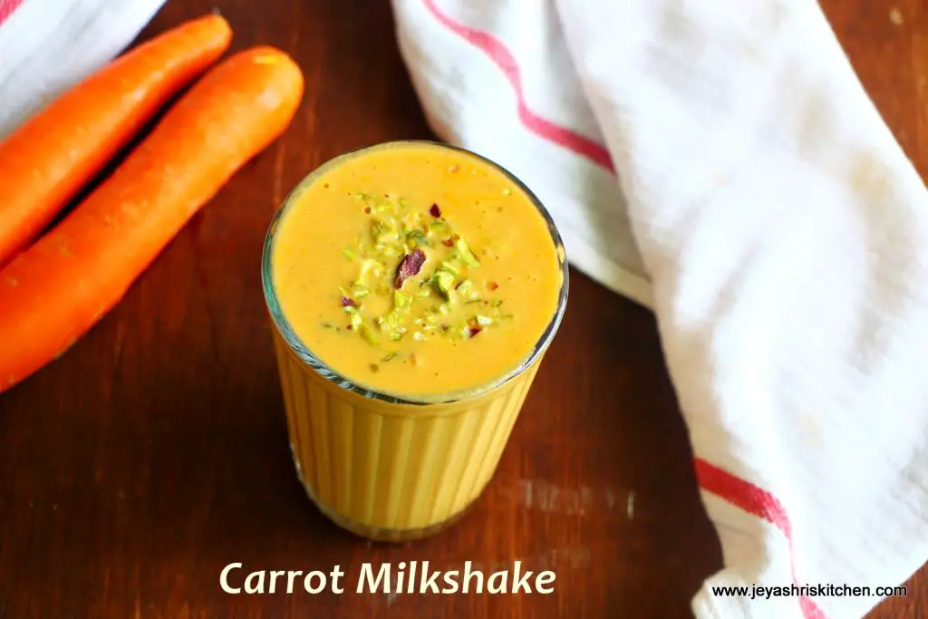 Carrot milkshake with dates