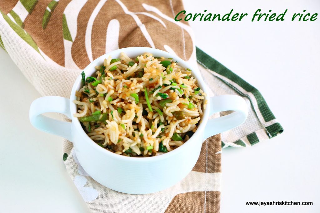 Garlic coriander fried rice