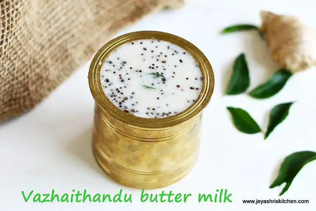 Vazhaithandu butter milk