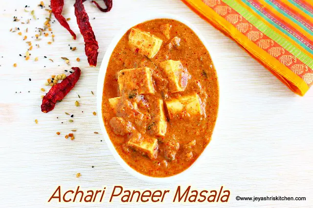 Achari paneer masala