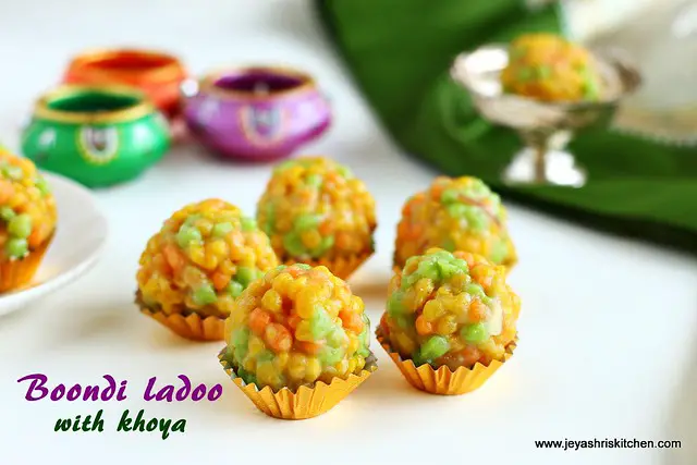 Boondi ladoo with khoya