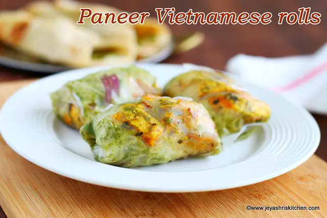 Paneer Vietnamese rolls