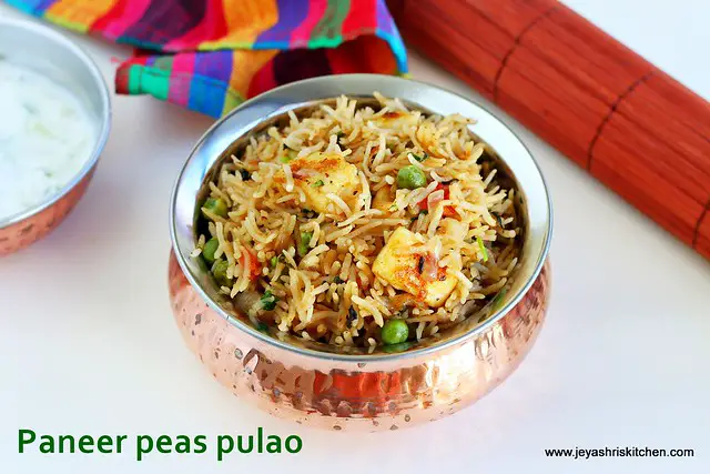 Mutter paneer pulao