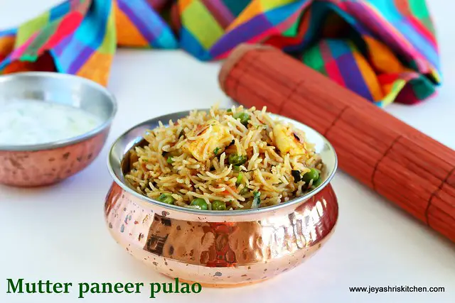 Mutter paneer pulao