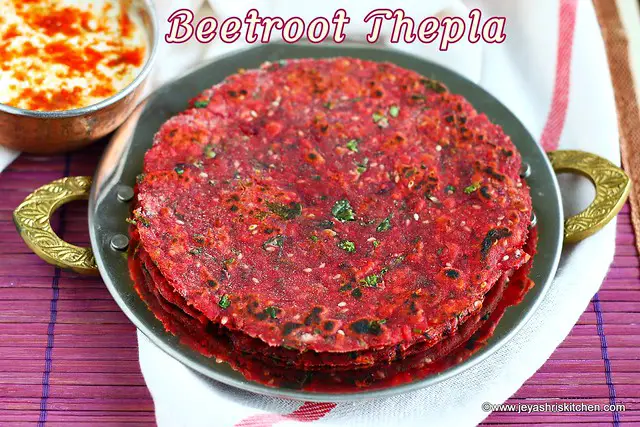 Beetroot -thepla recipe