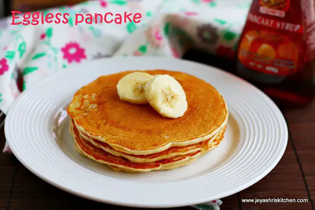 Whole wheat pancake Eggless pancake