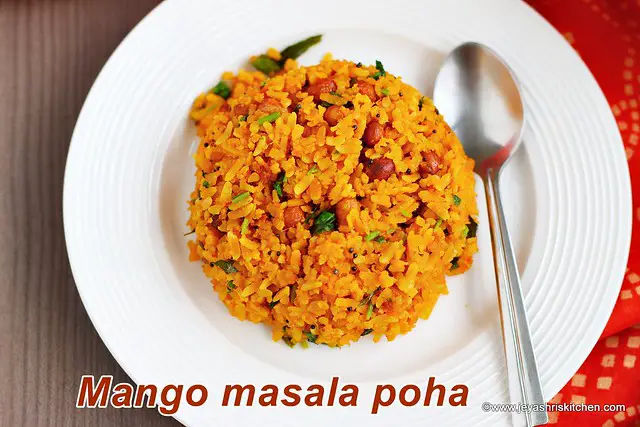 Mango masala poha