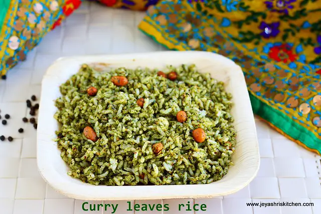 Curry leaves rice Curry leaves rice