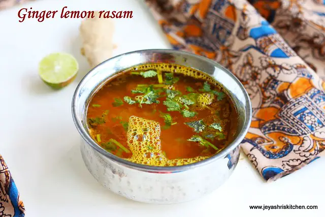 Ginger lemon rasam