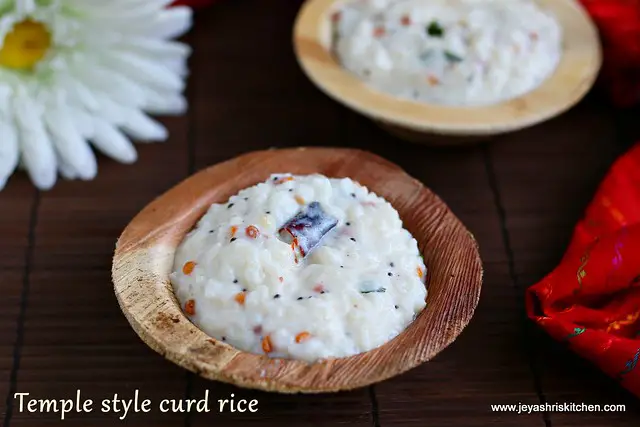 Temple style curd rice