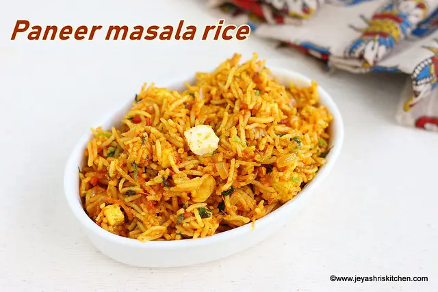 Paneer masala rice