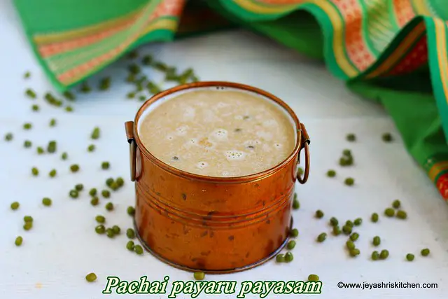 Pachai payaru payasam