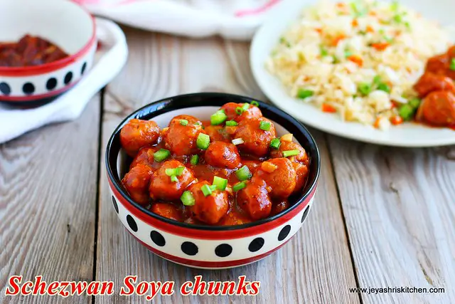 Soya chunks manchurian