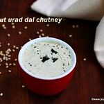 Coconut chutney with urad dal