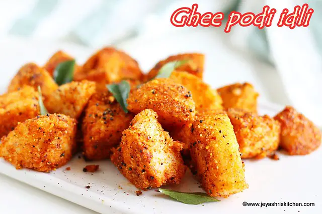 Spicy ghee podi idli