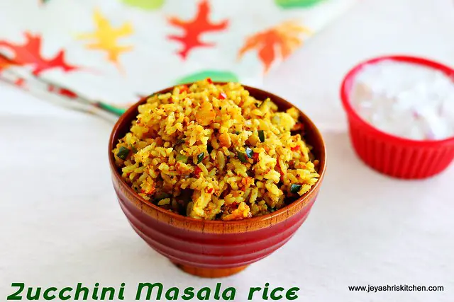 Zucchini masala rice