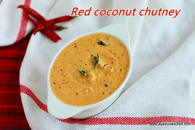 Coconut chutney with red chili