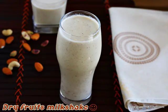 Dry fruits milkshake