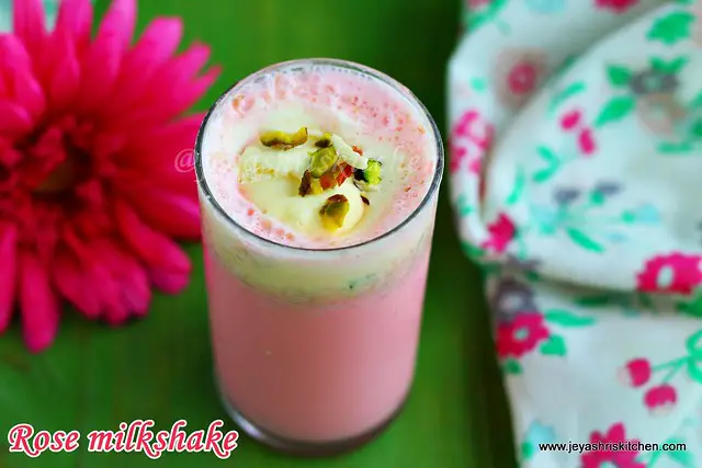 Rose milk shake