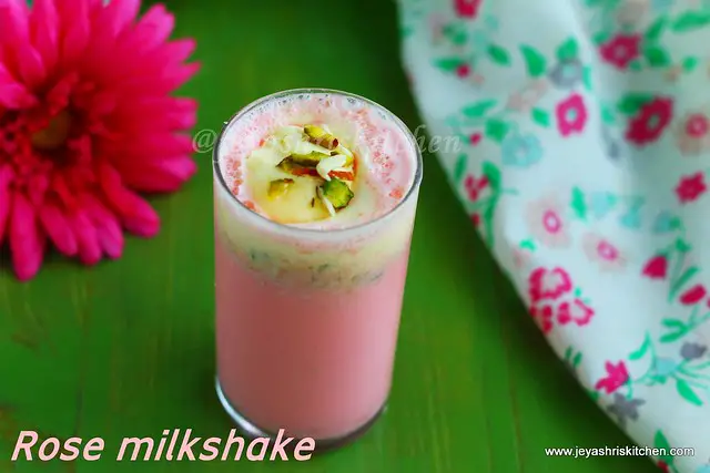 Rose milk shake Rose badam milk