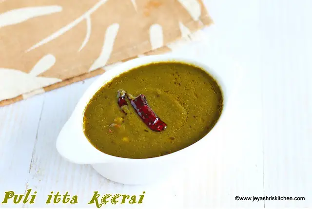 Puli itta keerai - recipe