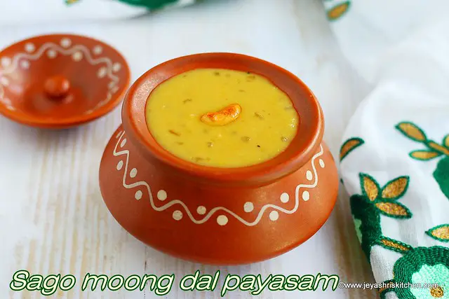 Sago moong dal payasam