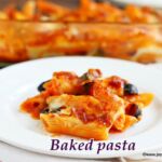 Baked arrabbiata sauce pasta