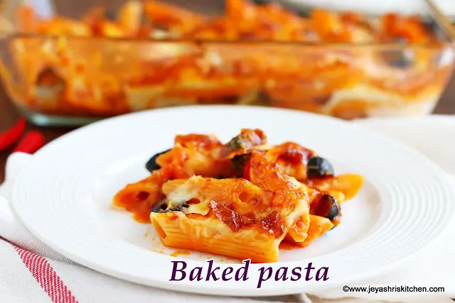 Baked arrabbiata sauce pasta