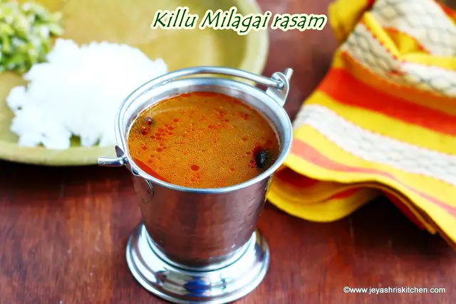 Killu milagai rasam recipe