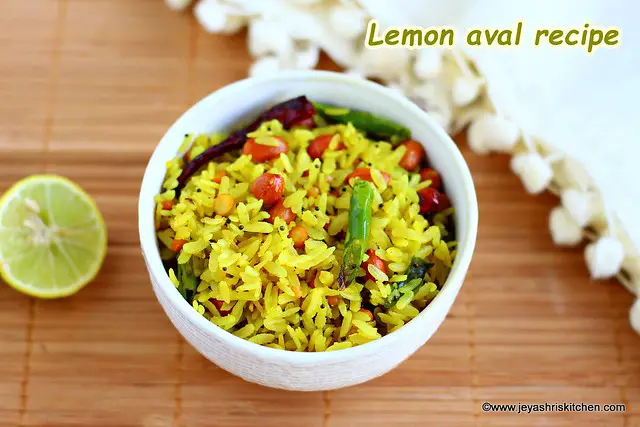 Lemon poha recipe