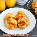 Mango chickpeas bruschetta