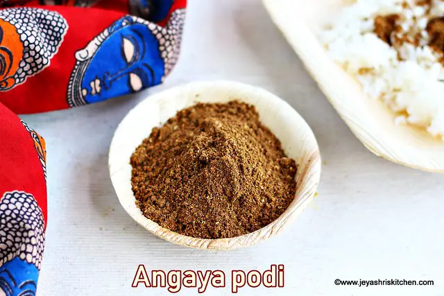 Angaya podi recipe