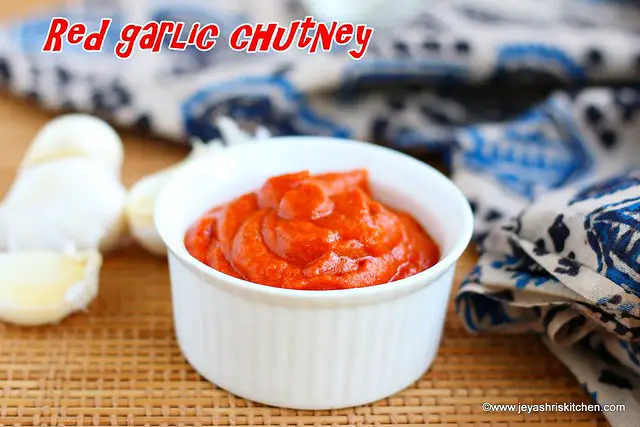 Red garlic chutney for chaat