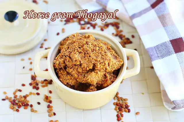 Kollu thogayal recipe