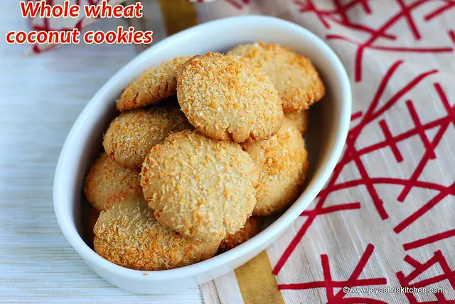 Whole wheat coconut cookies