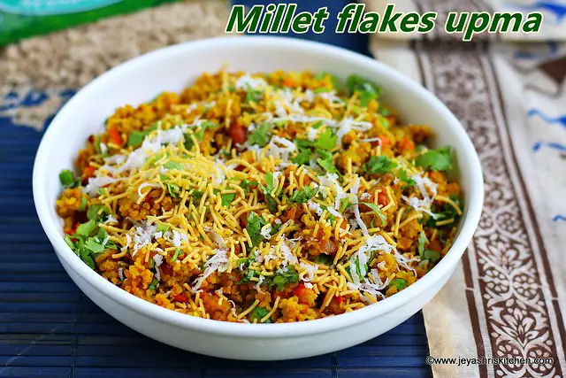 Millet flakes upma