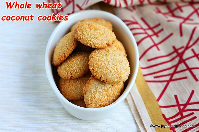 Whole wheat coconut cookies