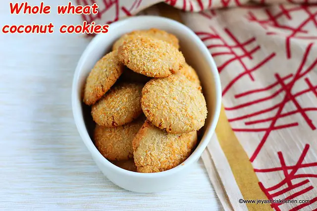 Whole wheat coconut cookies