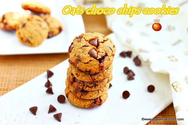 Eggless oats cookies