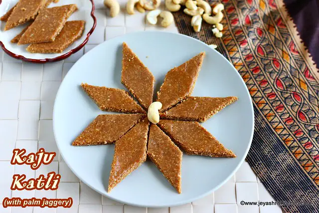 Kaju katli with palm jaggery