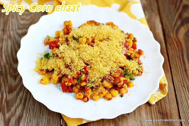 Spicy corn chaat